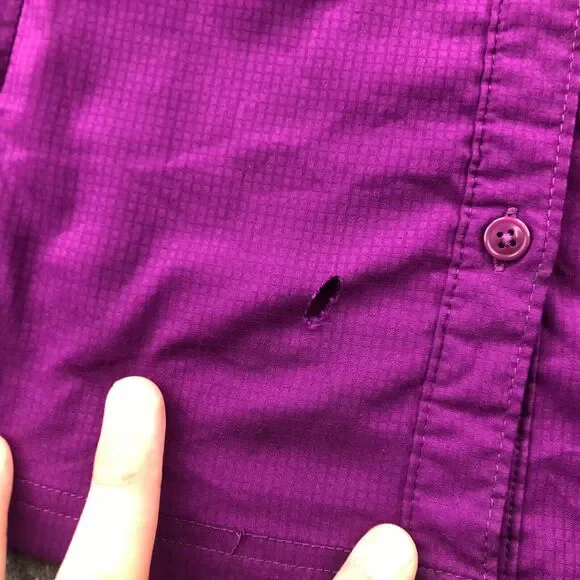 Columbia Shirt Womens XS Purple Short Sleeve Vented Fishing Outdoors PFG * - Picture 4 of 15